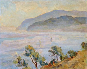 風景 Painting - サンアンジェロ海 1924 ペトル ペトロヴィッチ コンチャロフスキーの川の風景